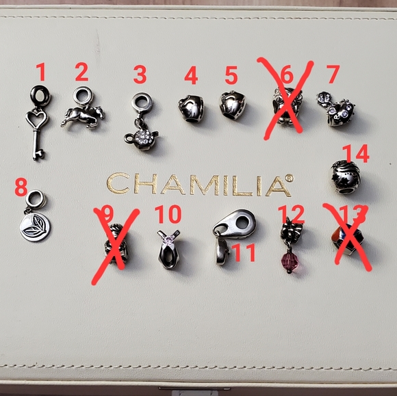 $10 Each CHAMILIA 925 SILVER CHARM - Picture 1 of 12